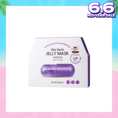BANOBAGI Vita Genic Jelly Texture Mask (Liposome Stabilized Vitamin Jeju Cherry Blossom Extract Vitalizing) 10s