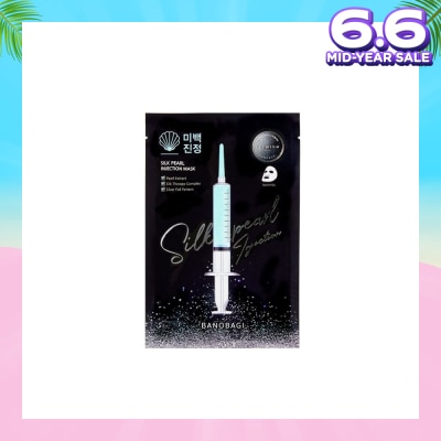 BANOBAGI Silk Pearl Injection Mask (Foil Sheet Bolstered Soft Cotton Layers Ample Moisture Radiance Therapy) 5s