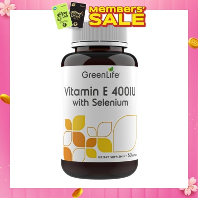 GREENLIFE Vitamin E 400IU With Selenium Dietary Supplement Softgel 60s