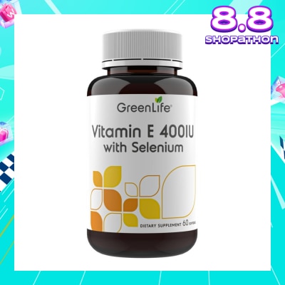 GREENLIFE Vitamin E 400IU With Selenium Dietary Supplement Softgel 60s