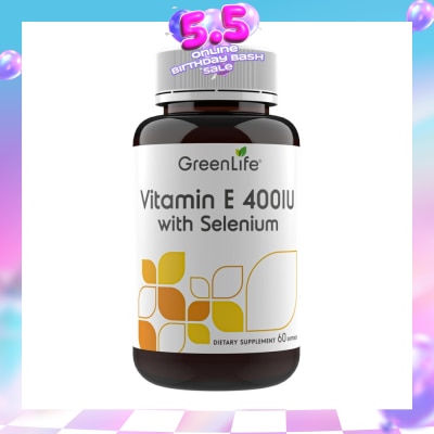GREENLIFE - Vitamin E 400IU With Selenium Dietary Supplement Softgel 60s