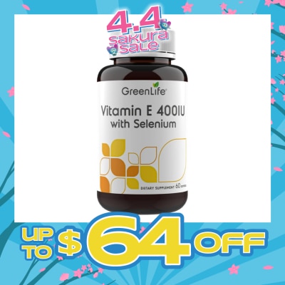 GREENLIFE - Vitamin E 400IU With Selenium Dietary Supplement Softgel 60s