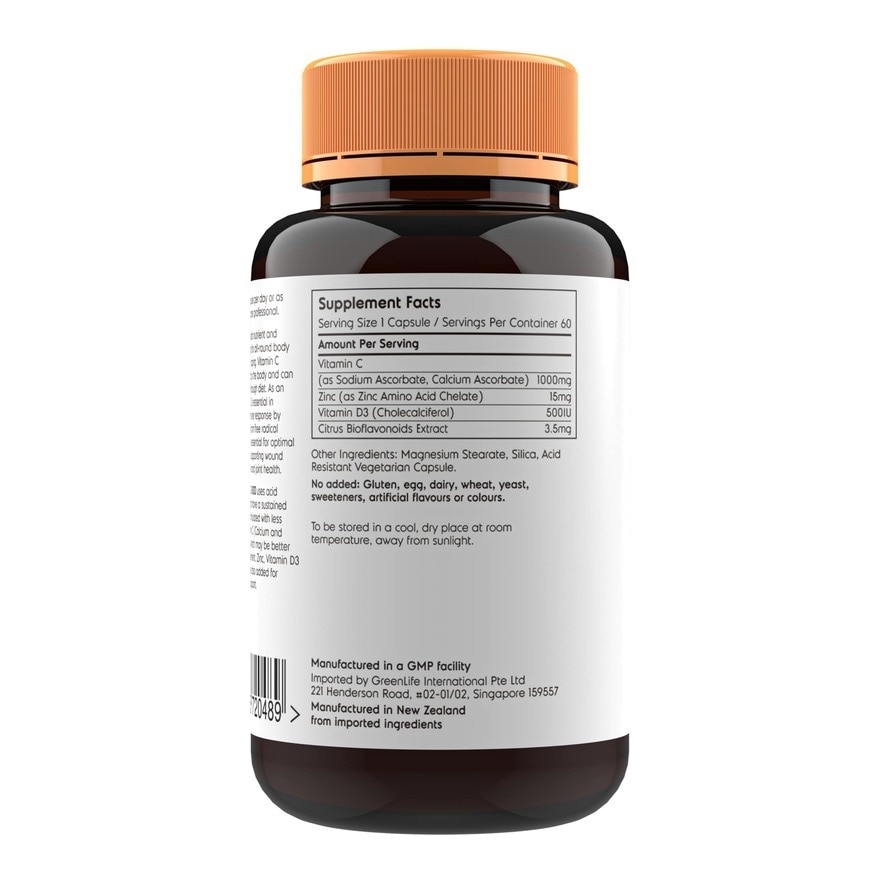 Buffered C-1000 Dietary Supplement Acid Ressistant Capsule 60s