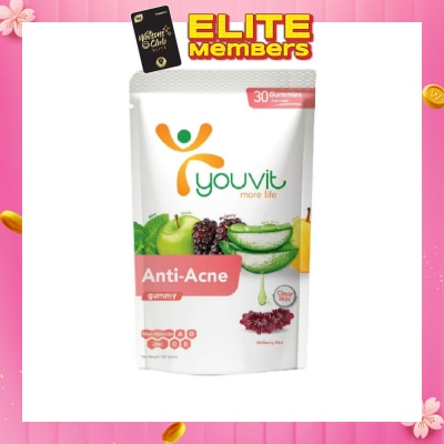 YOUVIT Anti-Acne Mulberry Mint Gummy Anti-Acne Mulberry Mint Gummy (Natural Ingredients & For Everyday) 30s