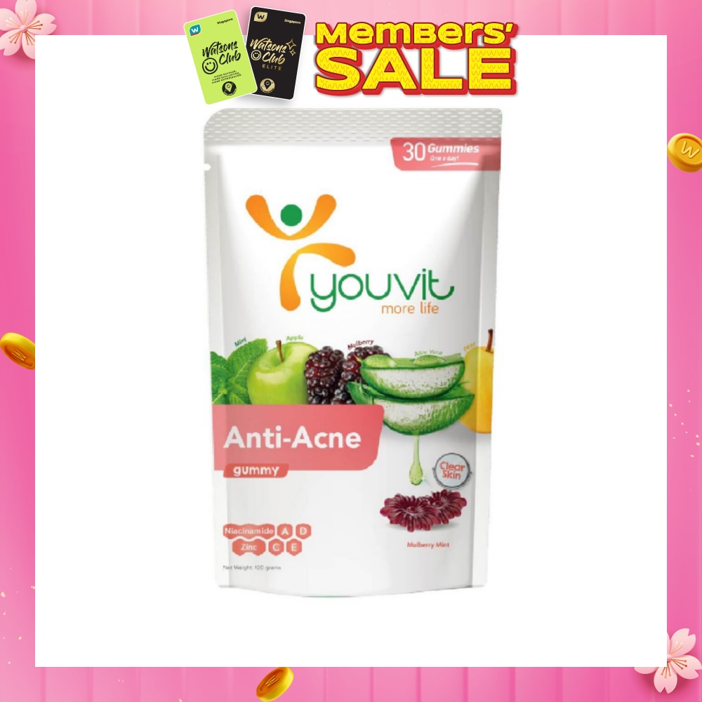 Anti-Acne Mulberry Mint Gummy Anti-Acne Mulberry Mint Gummy (Natural Ingredients & For Everyday) 30s