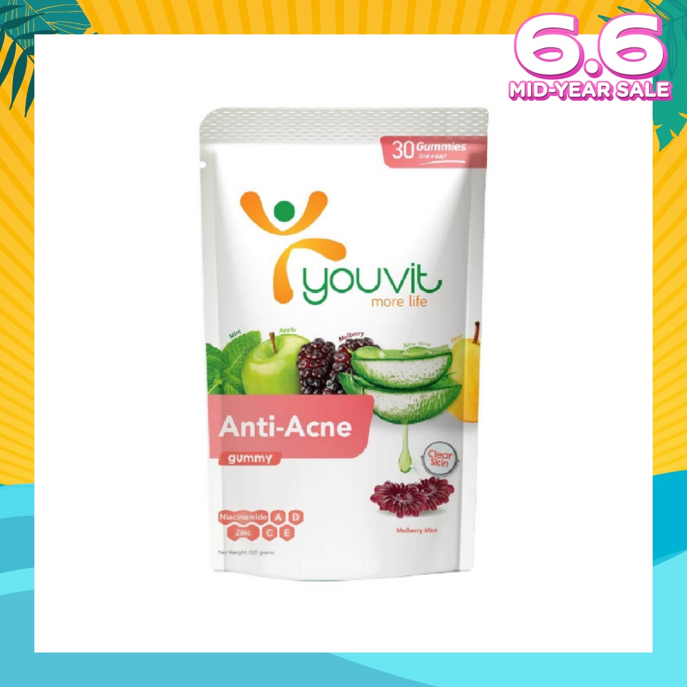 Anti-Acne Mulberry Mint Gummy Anti-Acne Mulberry Mint Gummy (Natural Ingredients & For Everyday) 30s