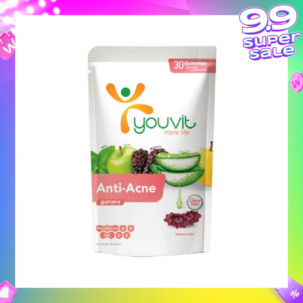 Anti-Acne Mulberry Mint Gummy Anti-Acne Mulberry Mint Gummy (Natural Ingredients & For Everyday) 30s