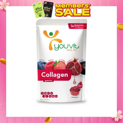 YOUVIT Collagen Strawberry Gummy (Natural Ingredients & For Everyday) 14s