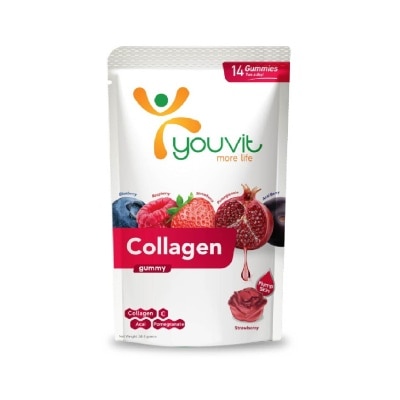 YOUVIT Collagen Strawberry Gummy (Natural Ingredients & For Everyday) 14s