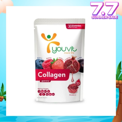YOUVIT Collagen Strawberry Gummy (Natural Ingredients & For Everyday) 30s