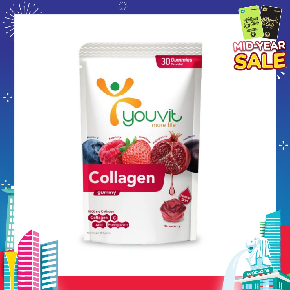 Collagen Strawberry Gummy (Natural Ingredients & For Everyday) 30s