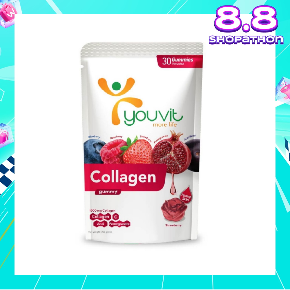 Collagen Strawberry Gummy (Natural Ingredients & For Everyday) 30s