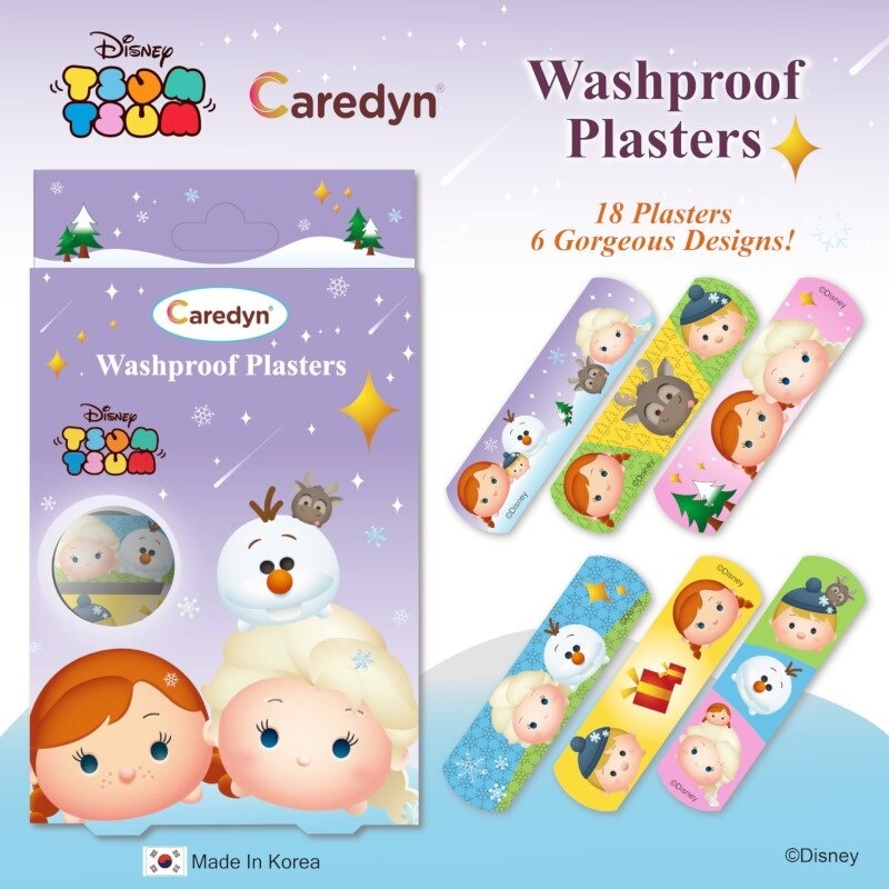 Tsum Tsum Frozen Washproof Plaster (6 Assorted Designs) 18s