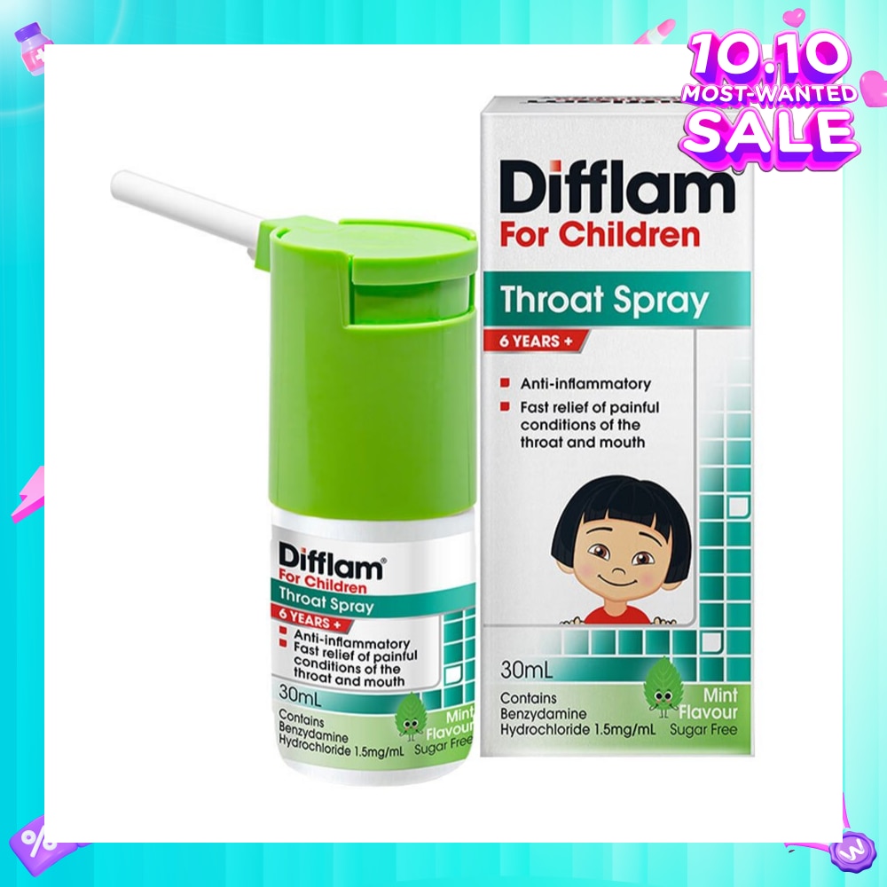 Throat Spray for Children (Fast Relief for Painful & Swollen Throat & Mouth Conditions) 30ml (Expiry: Jul`2026)