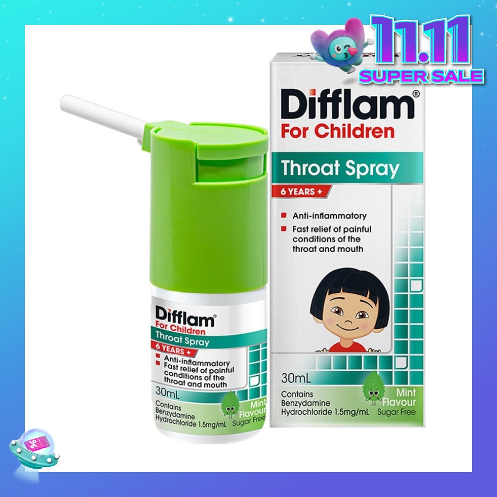 Throat Spray for Children (Fast Relief for Painful & Swollen Throat & Mouth Conditions) 30ml (Expiry: Jul`2026)