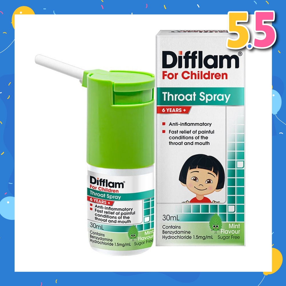 Throat Spray for Children (Fast Relief for Painful & Swollen Throat & Mouth Conditions) 30ml