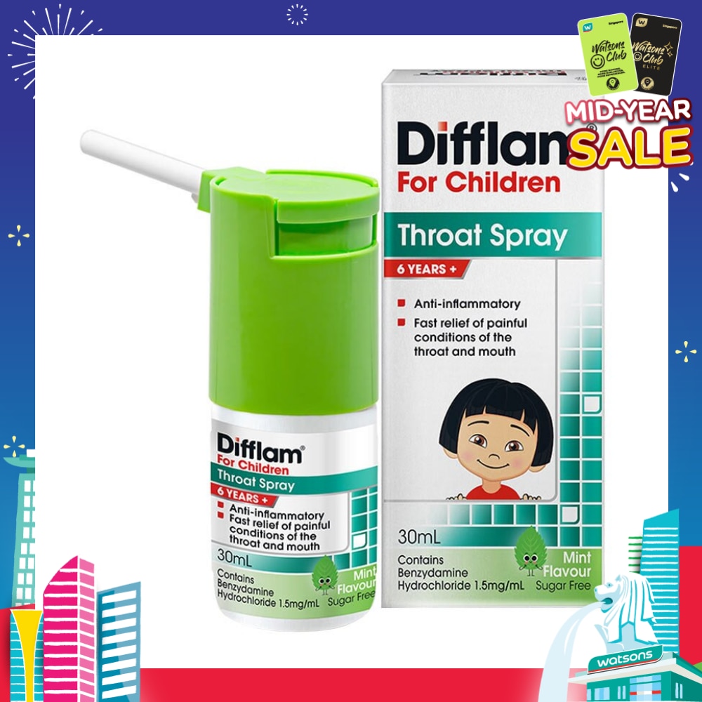 Throat Spray for Children (Fast Relief for Painful & Swollen Throat & Mouth Conditions) 30ml