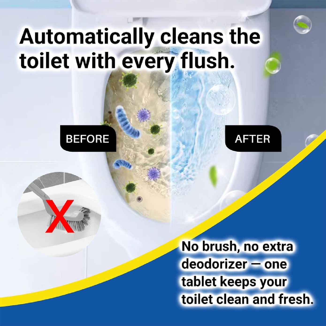 Natural Mint Automatic Toilet Bowl Cleaner 5s x 2