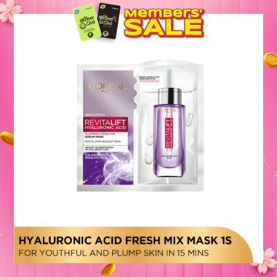 LOREAL PARIS DERMO EXPERTISE Revitalift Hyaluronic Acid Plumping Fresh Mix Serum Mask 1s