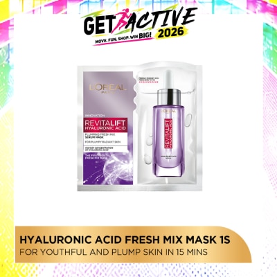 LOREAL PARIS DERMO EXPERTISE - Revitalift Hyaluronic Acid Plumping Fresh Mix Serum Mask 1s image