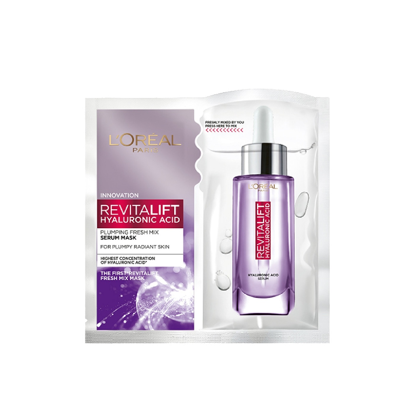 Revitalift Hyaluronic Acid Plumping Fresh Mix Serum Mask 1s