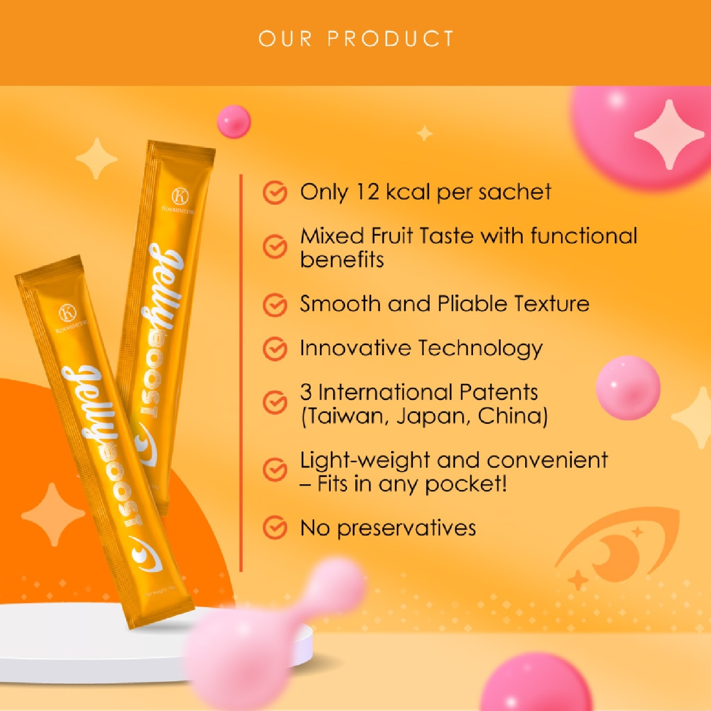 Kinohimitsu JellyBoost Lutein (Relieve eye strain, Alleviate dry eye symptoms, Improve visual acuity and clarity, Enhance eye health) image