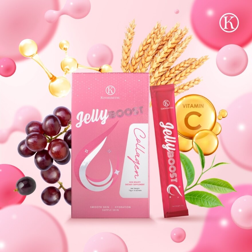 Kinohimitsu JellyBoost Collagen  (Smooth and supple skin, Hydrated skin, Firm and bouncy skin,Improve skin barrier)