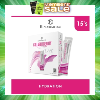 KINOHIMITSU - Collagen Beauty Supplement Sachet (Plump & Supple Skin + Hydrate Skin + Anti-Ageing) 25g x 15s