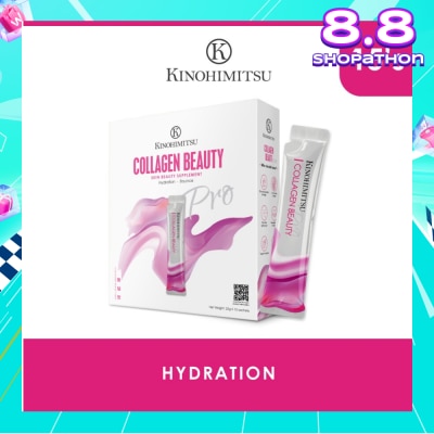 KINOHIMITSU Collagen Beauty Supplement Sachet (Plump & Supple Skin + Hydrate Skin + Anti-Ageing) 25g x 15s