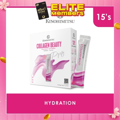 KINOHIMITSU Collagen Beauty Supplement Sachet (Plump & Supple Skin + Hydrate Skin + Anti-Ageing) 25g x 15s