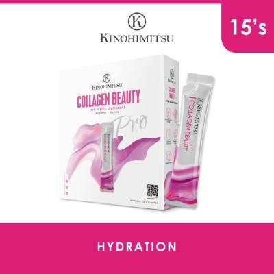 KINOHIMITSU Collagen Beauty Supplement Sachet (Plump & Supple Skin + Hydrate Skin + Anti-Ageing) 25g x 15s