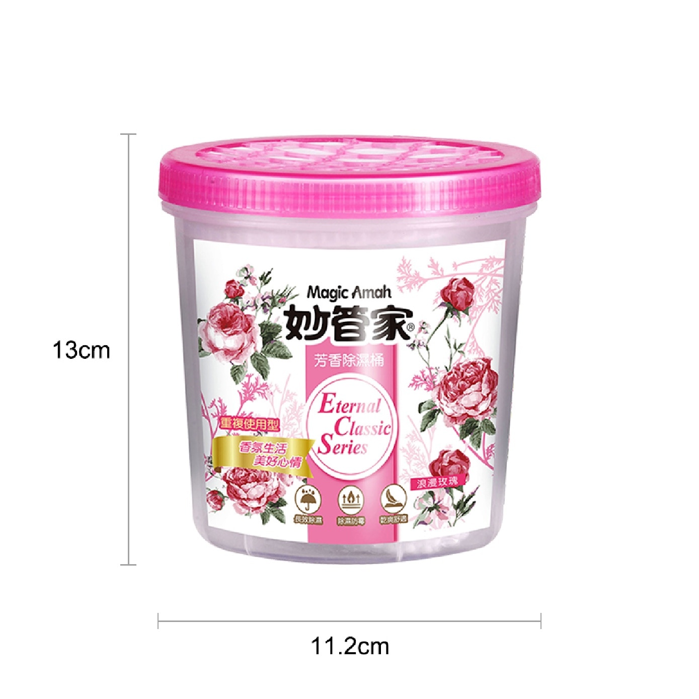 Rose Scented Moisture Absorber with Reusable Box 320g x 2s