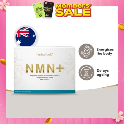 HERBS OF GOLD NMN+ Sachet Peach 2g (Support Healthy Ageing + Boosts Antioxidant Defence) 30s