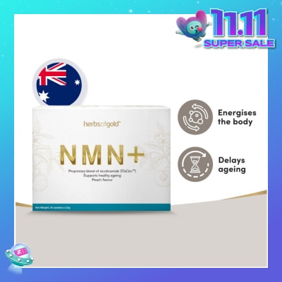 HERBS OF GOLD NMN+ Sachet Peach 2g (Support Healthy Ageing + Boosts Antioxidant Defence) 30s