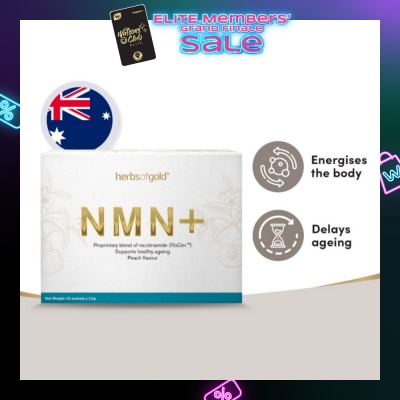 HERBS OF GOLD NMN+ Sachet Peach 2g (Support Healthy Ageing + Boosts Antioxidant Defence) 30s