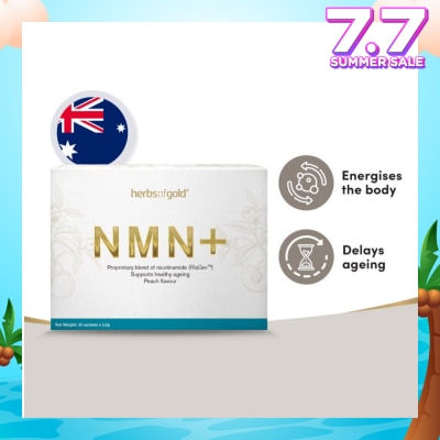 HERBS OF GOLD NMN+ Sachet Peach 2g (Support Healthy Ageing + Boosts Antioxidant Defence) 30s