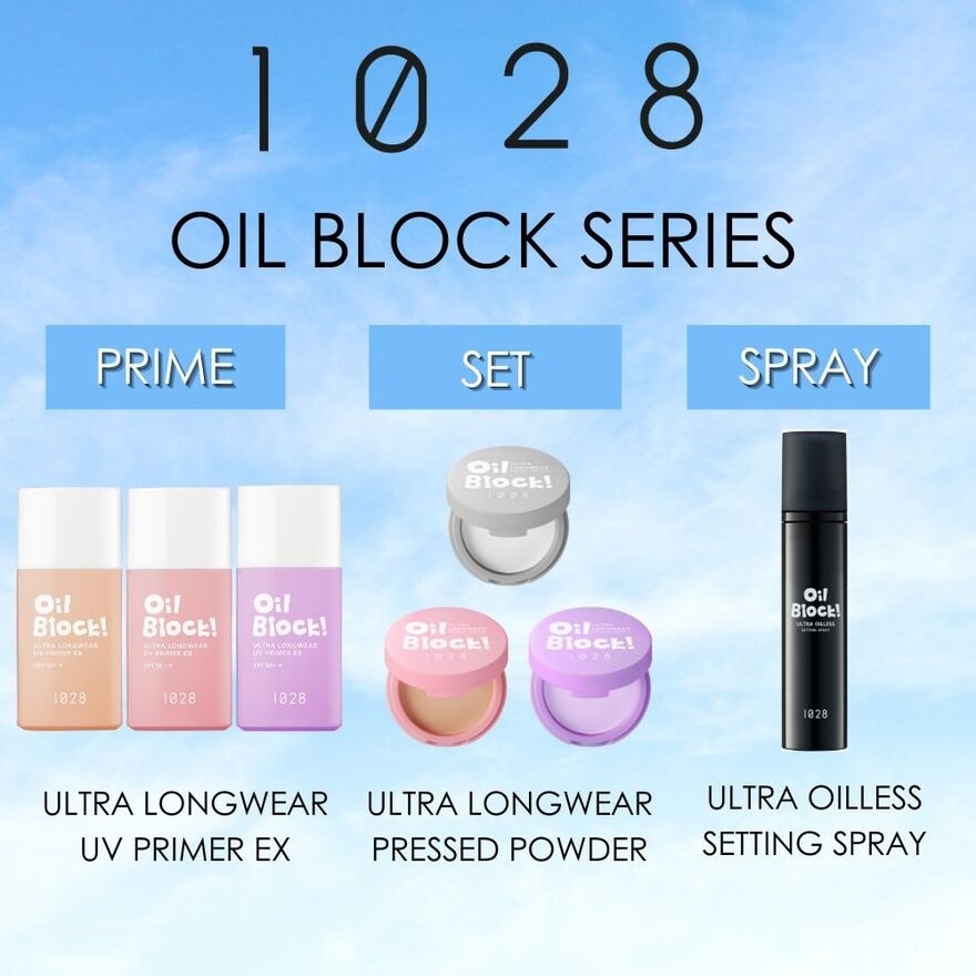 Oil Block! Ultra Longwear UV Primer EX SPF50+ Pink (Adds Radiance To Dull Skin & Gives Pale Complexions A Healthier Look) 25ml