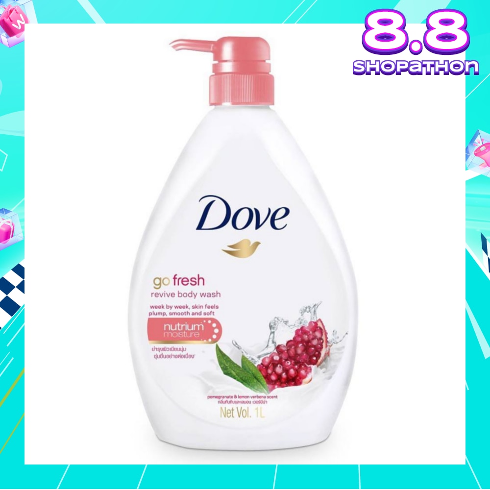 Dove Go Fresh Pomegranate & Lemon Verbena Scent Revive Bodywash 1L