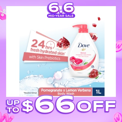 DOVE - Go Fresh Pomegranate & Lemon Verbena Scent Revive Bodywash 1L