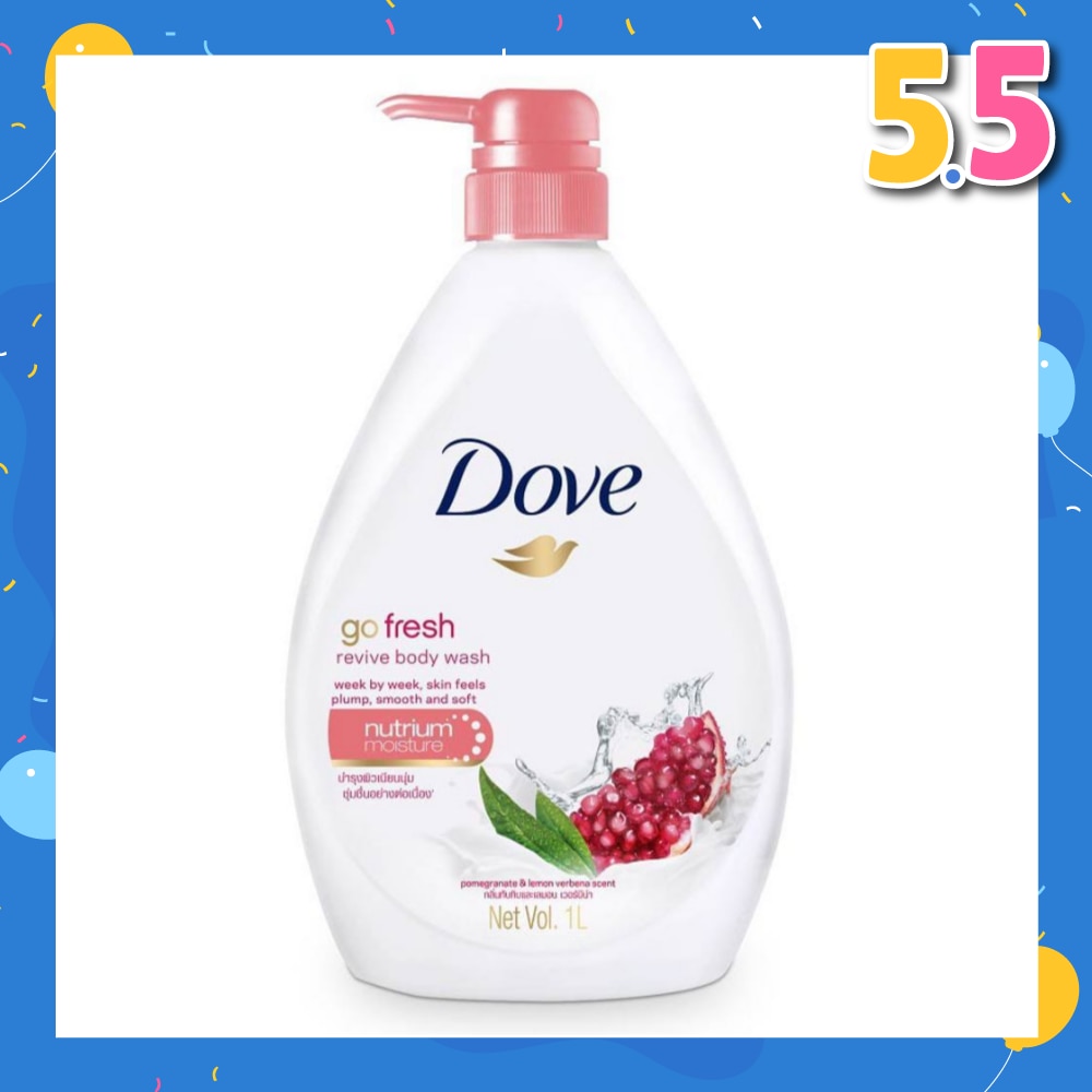 Dove Go Fresh Pomegranate & Lemon Verbena Scent Revive Bodywash 1L