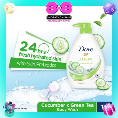 DOVE - Go Fresh Cucumber + Green Tea Hydration Body Wash 1L