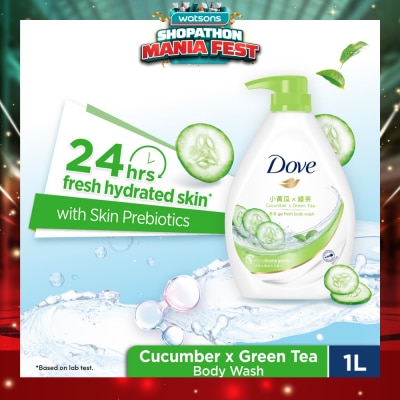 DOVE - Go Fresh Cucumber + Green Tea Hydration Body Wash 1L