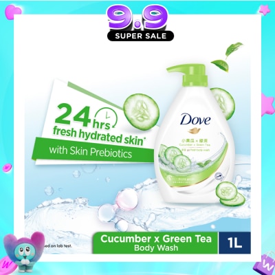 DOVE - Go Fresh Cucumber + Green Tea Hydration Body Wash 1L image