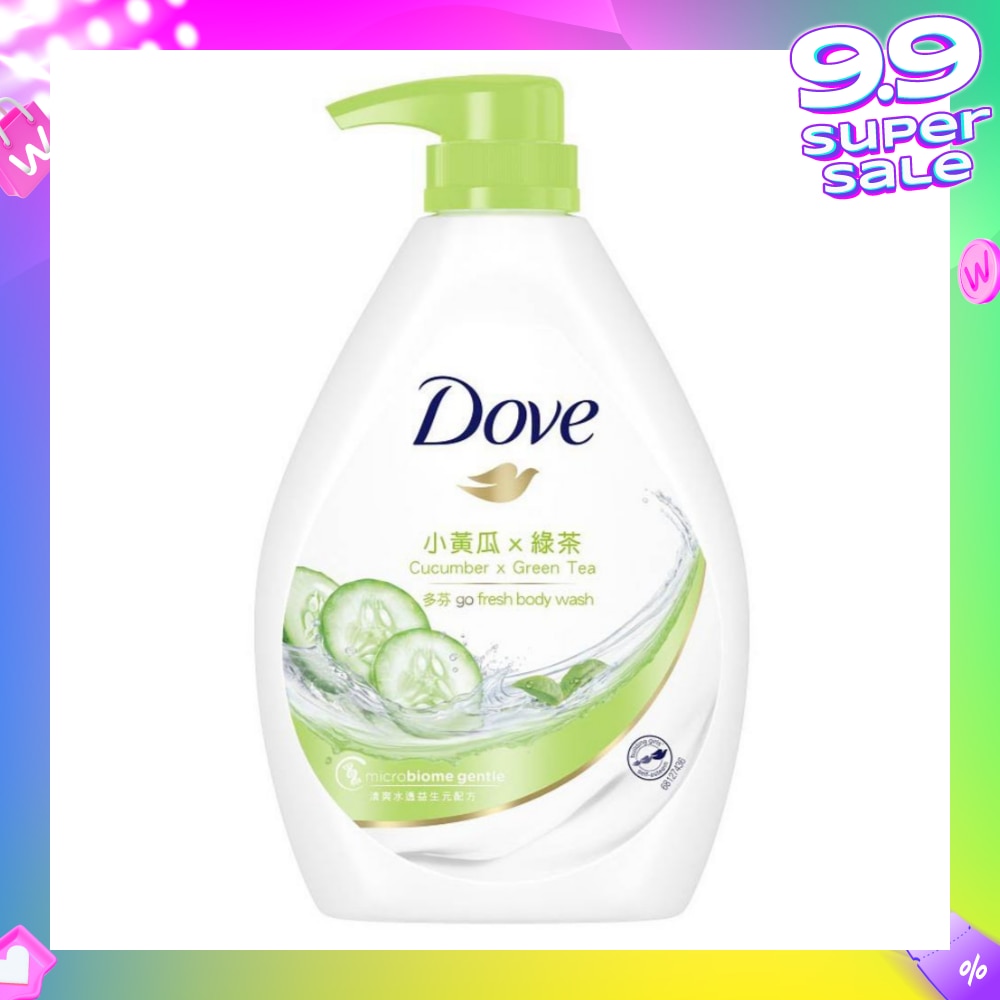 Dove Go Fresh Cucumber + Green Tea Hydration Body Wash 1L