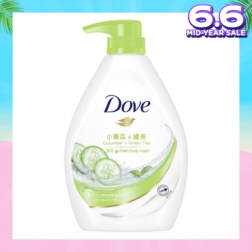 Dove Go Fresh Cucumber + Green Tea Hydration Body Wash 1L