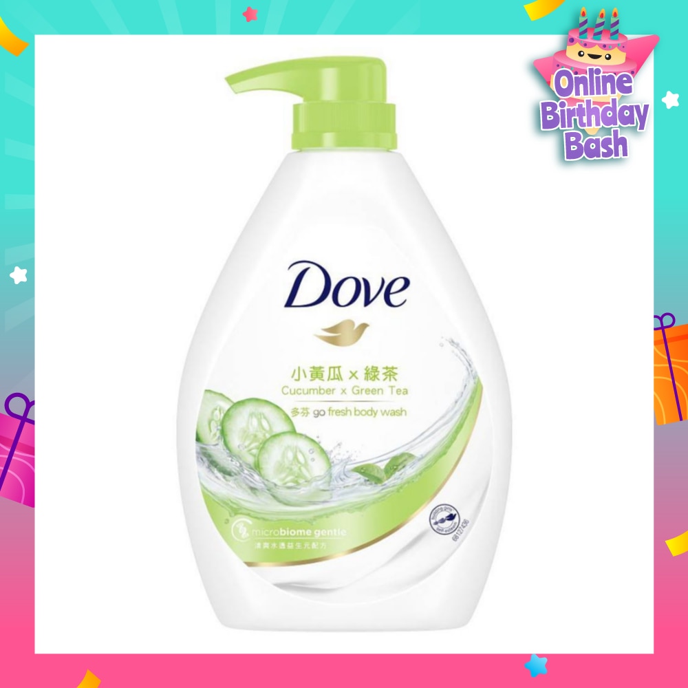 Dove Go Fresh Cucumber + Green Tea Hydration Body Wash 1L