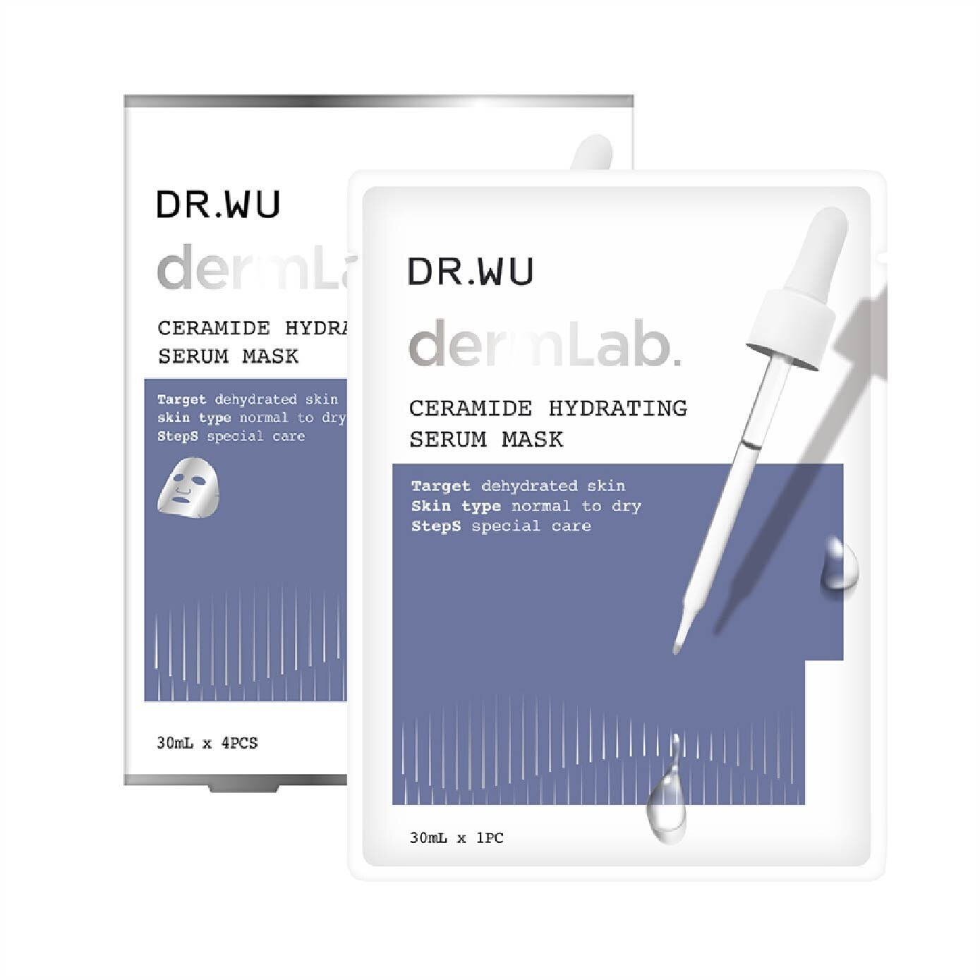 Dermlab Ceramide Hydrating Serum Mask (Suitable for Sensitive Skin + Deeply Moisturises) 4s