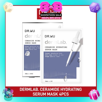 DR. WU - Dermlab Ceramide Hydrating Serum Mask (Suitable for Sensitive Skin + Deeply Moisturises) 4s