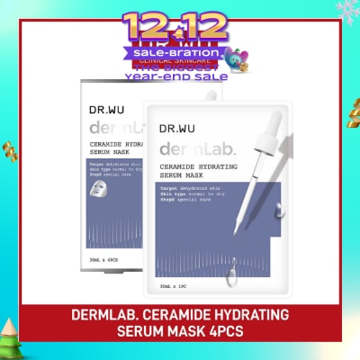 DR. WU Dermlab Ceramide Hydrating Serum Mask (Suitable for Sensitive Skin + Deeply Moisturises) 4s
