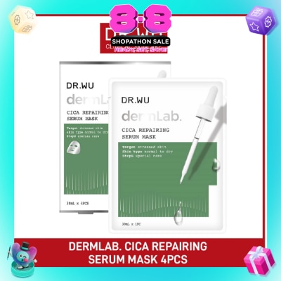 DR. WU - Dermlab Cica Repairing Serum Mask (Suitable for Sensitive Skin + Deeply Soothes & Calms Skin) 4s